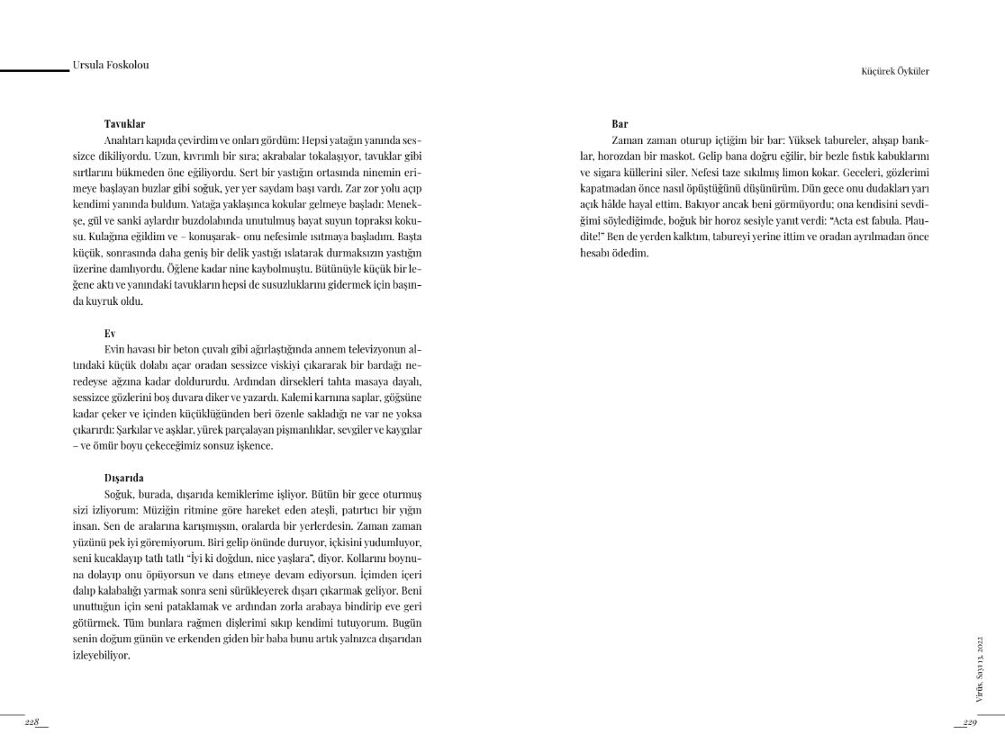 virus magazine Ursula Foskolou stories